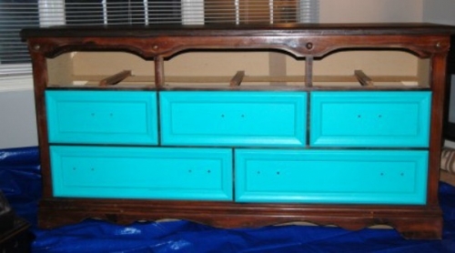 Sofa Table with Amy Howard Paint-Not Just Paper and Paint