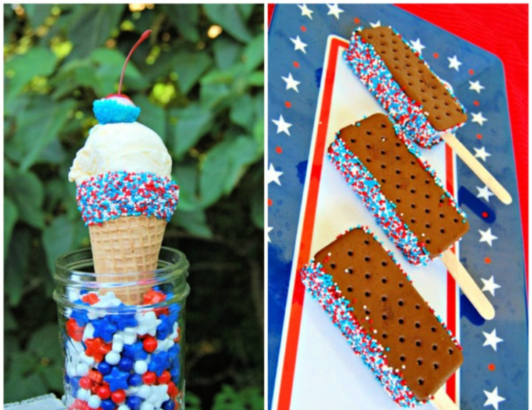 4th of july ideas my home and travels cones and sandwiches