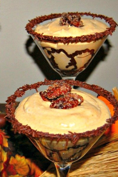 pumpkin mousse candied pecans chocolate featured image