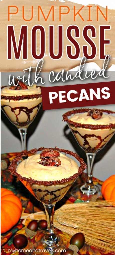 pumpkin mousse candied pecans chocolate pinterest image