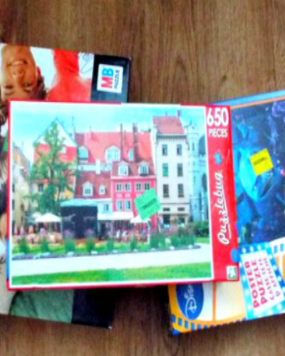Old Puzzle Pieces Means Crafts for Valentine’s Day