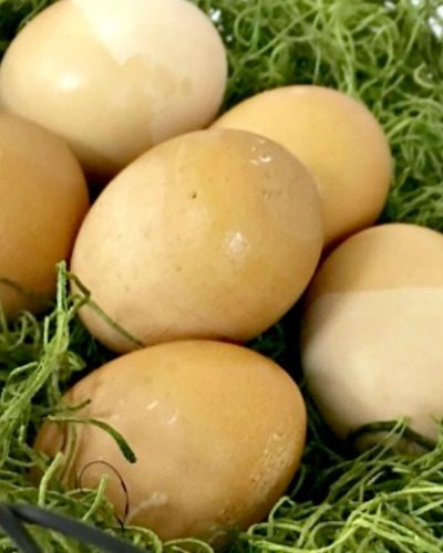 Easter Eggs Dyed With Coffee, Tea, and Turmeric