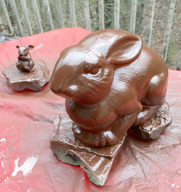 Painted Chocolate Easter Bunny my home and travels