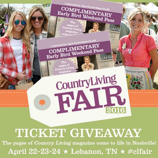 Country Living Fair Ticket Giveaway Time