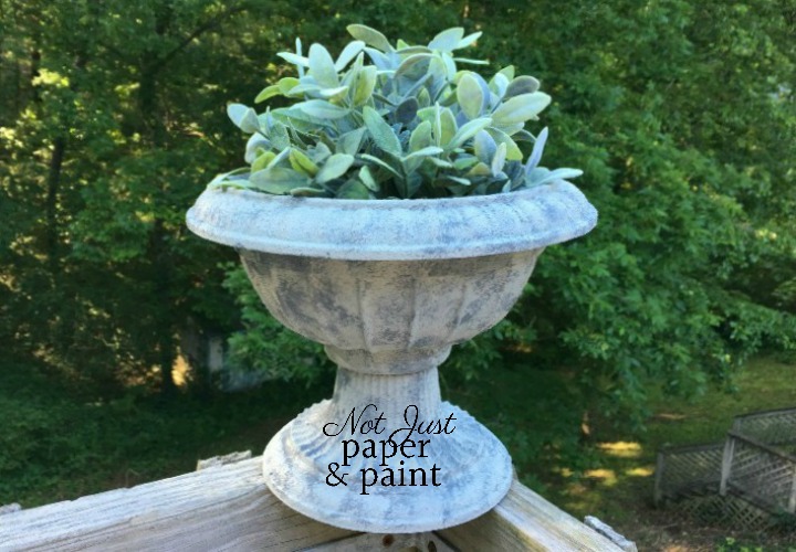 Creating A Concrete Urn with Faux Concrete Paint