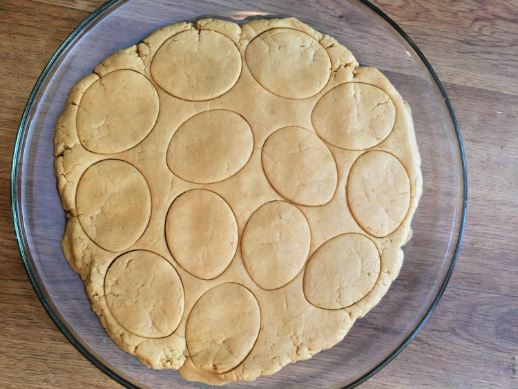 peanut butter eggs cut out