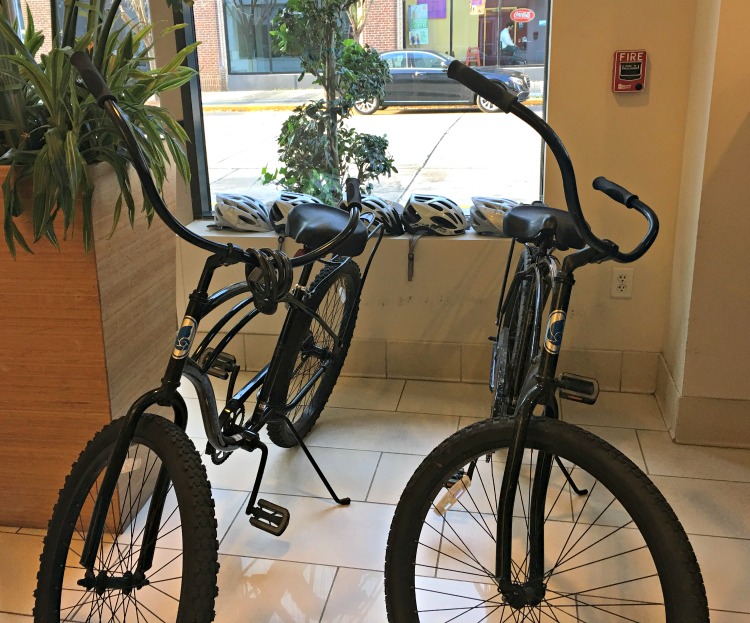 Bikes are available for guests during their stay at Hotel Indigo, Baton Rouge.