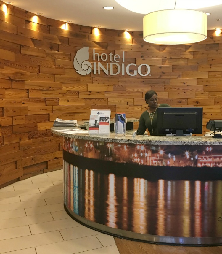 Lobby entrance of Hotel Indigo Baton Rouge Louisiana