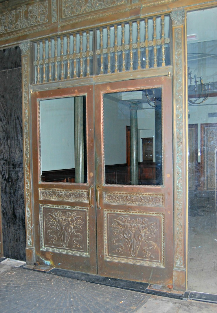 Cast iron doors from an old bank building in Baton Rouge Louisiana