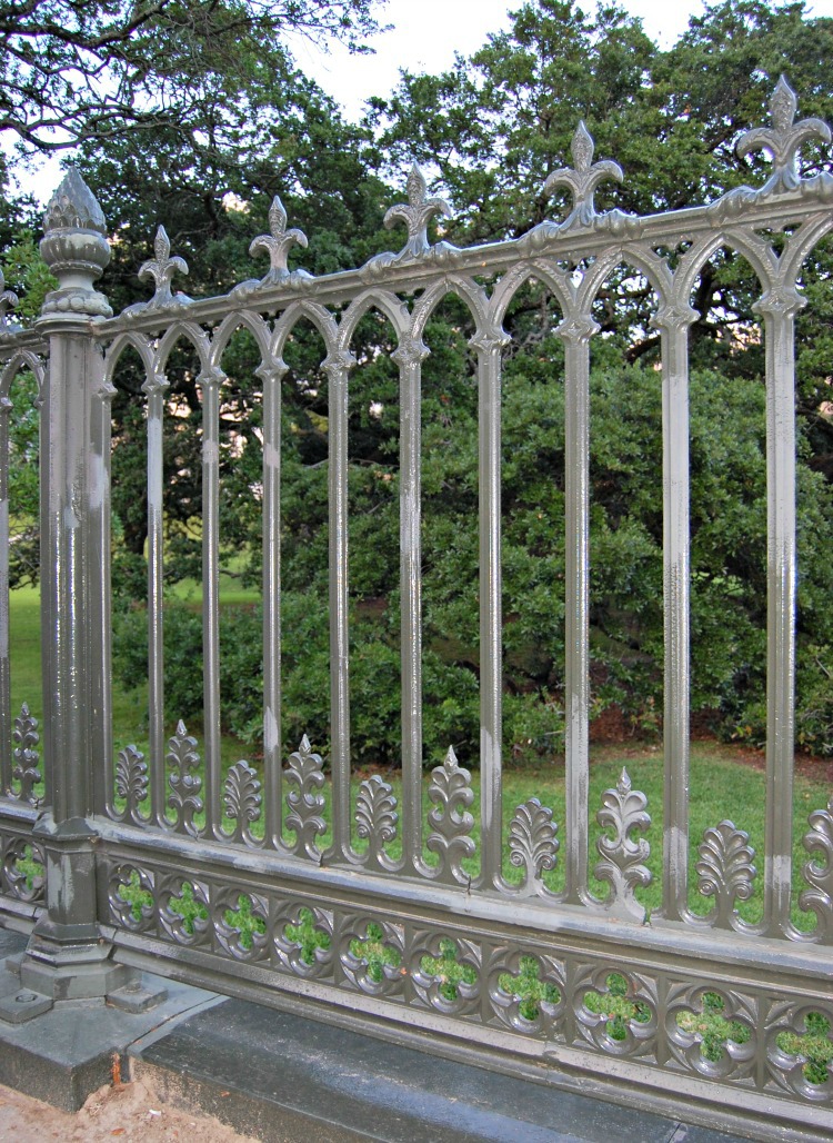 Ornate fence at old capitol building in Baton Rouge