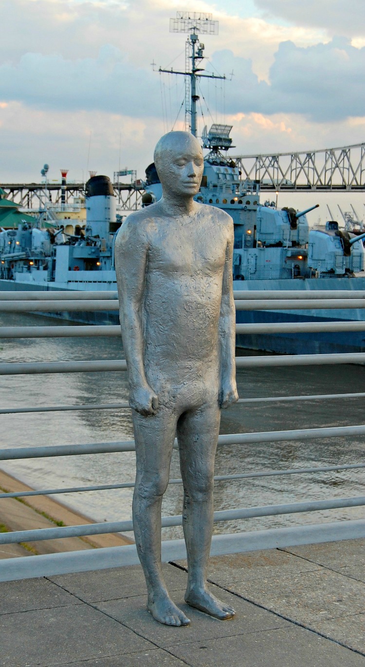 Statue at pier Hotel Indigo Baton Rouge Louisiana