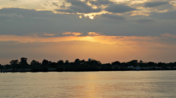 Pretty sunset if the clouds would have parted. Hotel Indigo Baton Rouge Louisiana