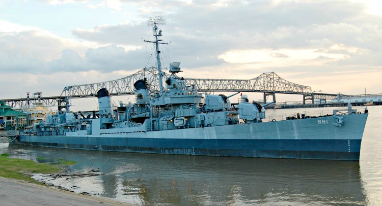 USS Kidd along Riverfront Baton Rouge Louisiana