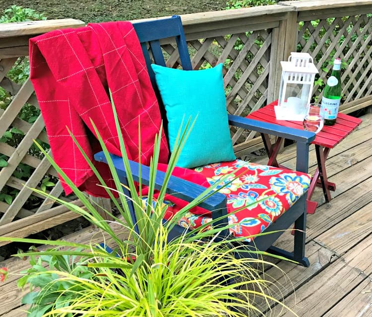 blue rocker easy entertaining deck-makeover-my-home-and-travels