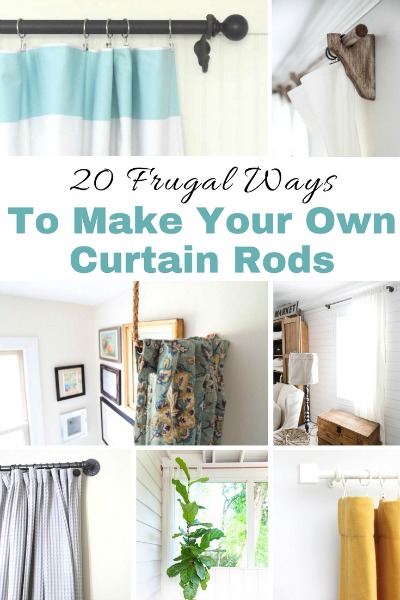 20 Frugal Ways to Make your Own Curtain Rods