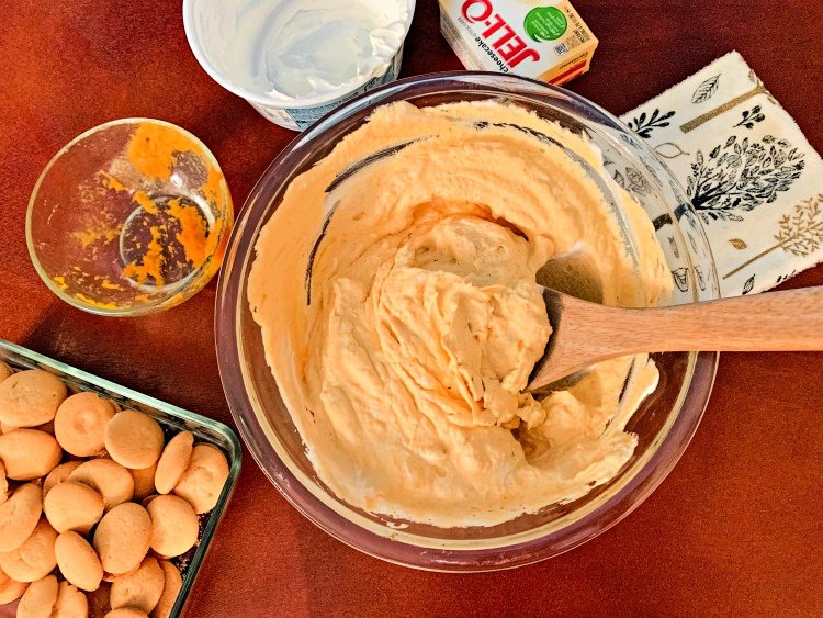easy-pumpkin-cheesecake-dip-my-home-and-travels  mixed in bowl