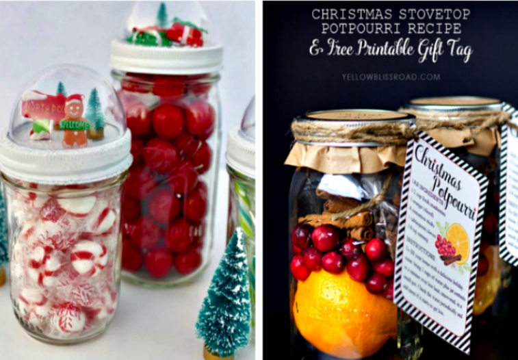 12 mason jar diy crafts for christmas candy jar
