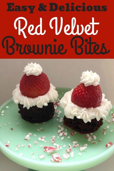 red velvet brownie bites as santa hats my home and travels