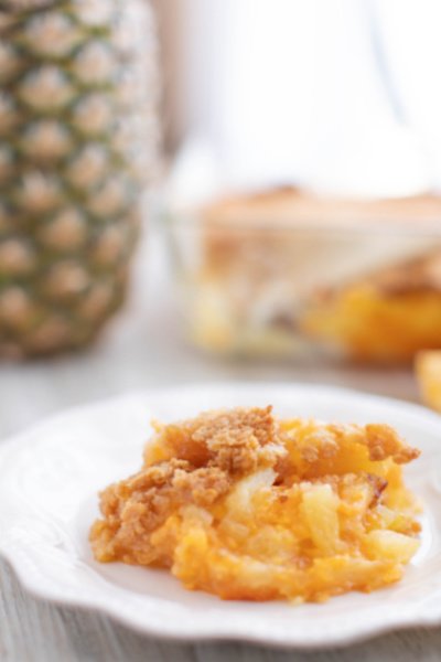 Baked Pineapple And Cheese Casserole