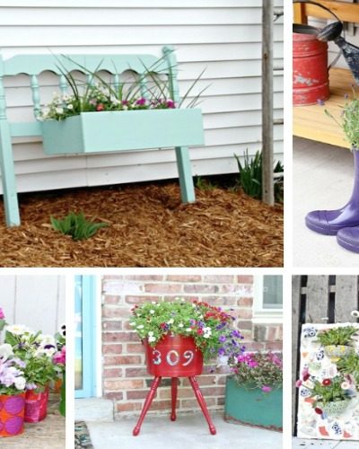 20 Outdoor Upcycled Planter Ideas To Rock Your Front Porch