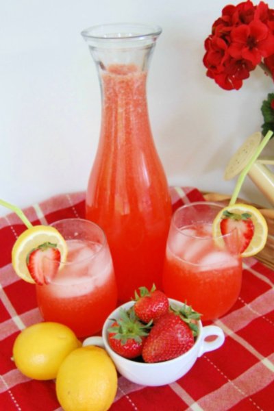 best strawberry lemonade carafe my home and travels featured