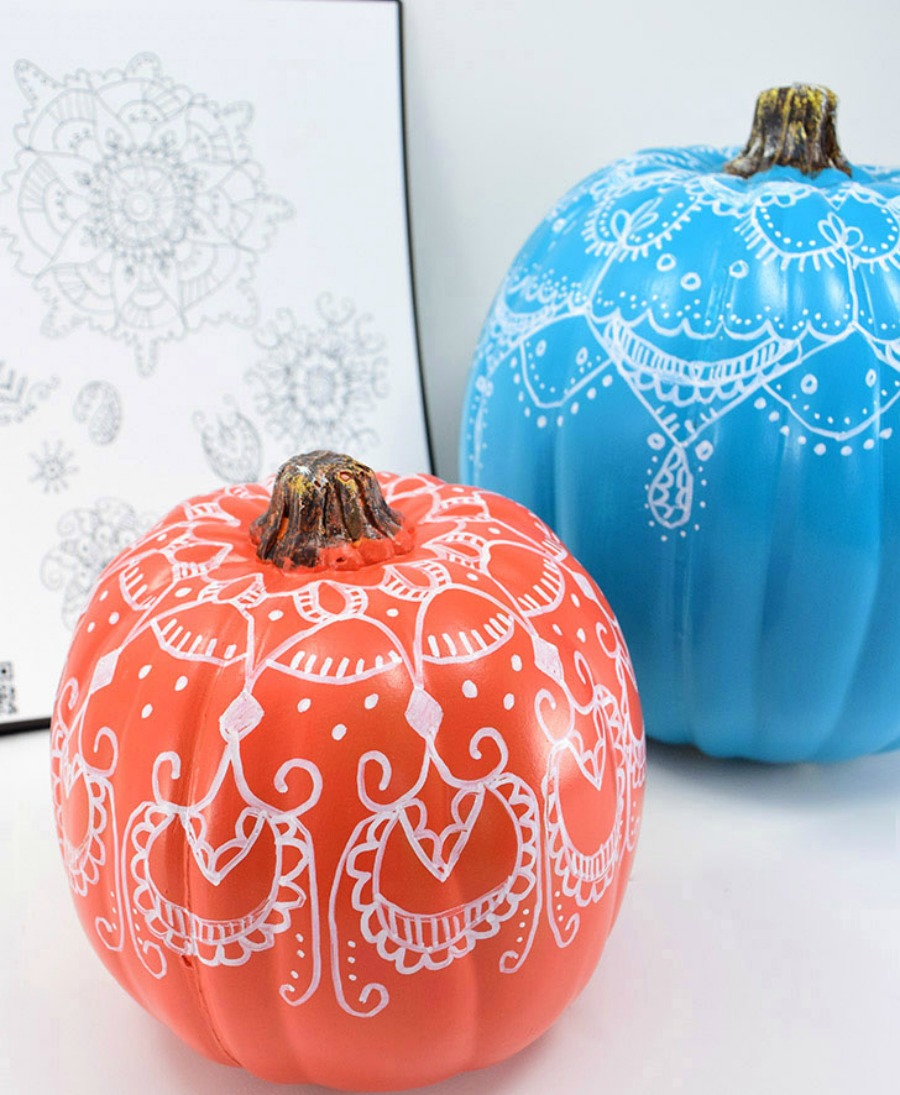 henna tattoo pumpkins 