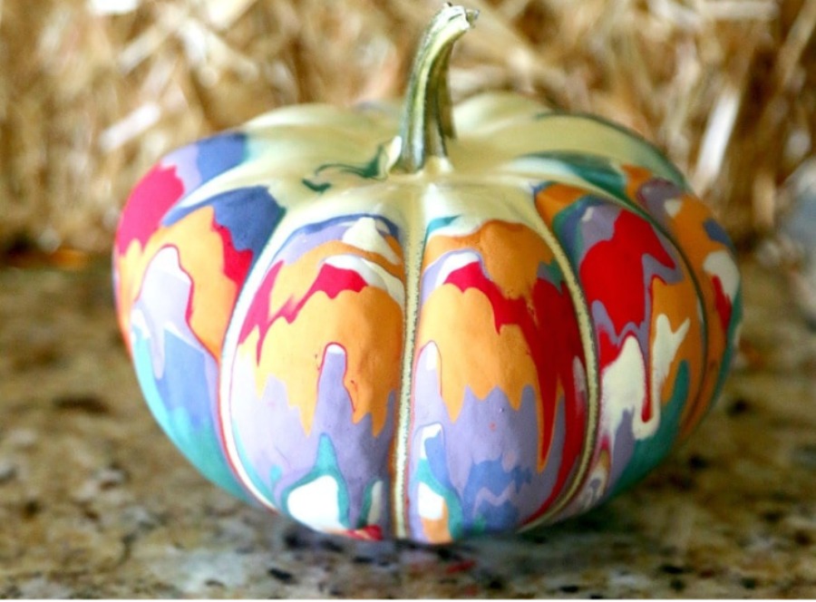 small painted pumpkin 