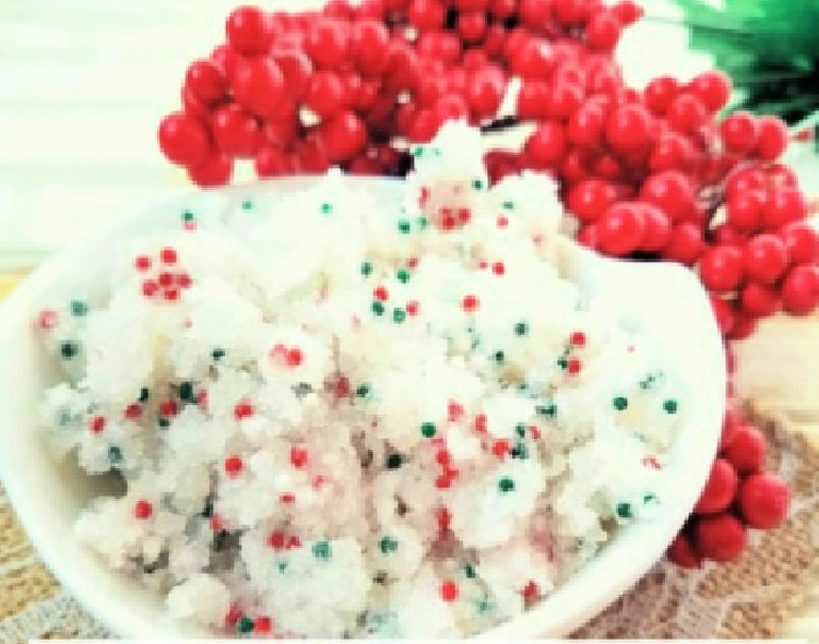 christmas cookie sugar scrub my home and travels bowl of scrub