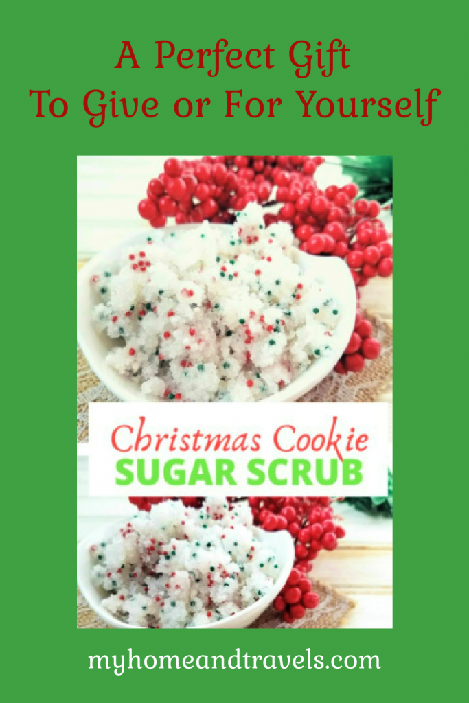 christmas cookie sugar scrub my home and travels pinterest image