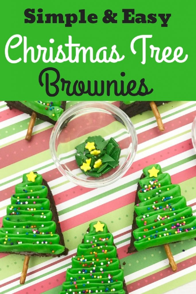 christmas tree brownies on a pretzel stick my home and travels