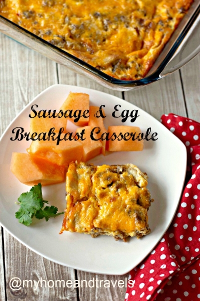 sausage and egg breakfast casserole my home and travels pin