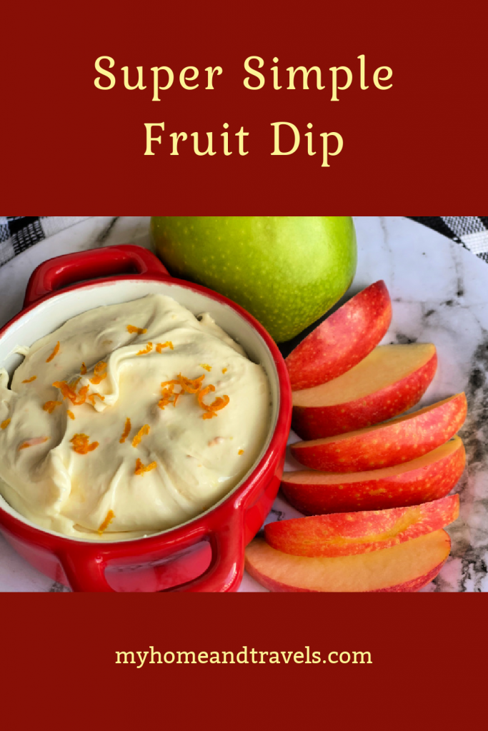 super simple fruit dip my home and travels pinterest image