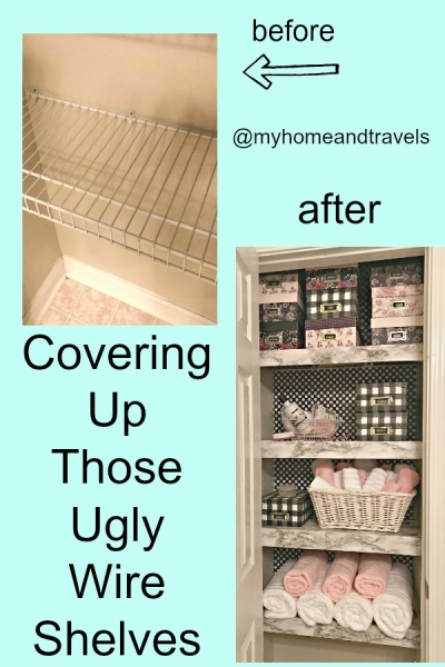 coverf up wire shelves my home and travels