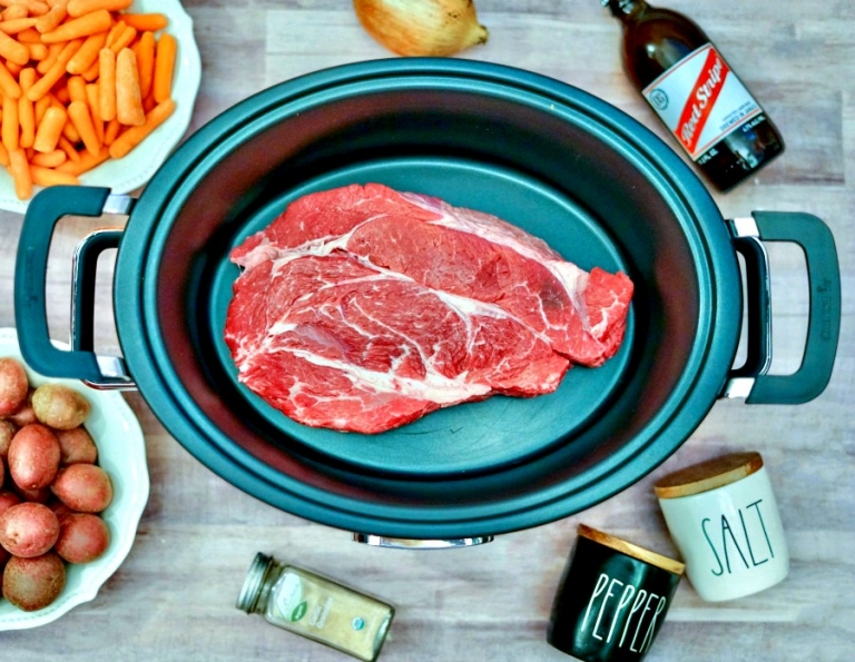 Beer Braised Crock Pot Beef Roast My Home and Travels
