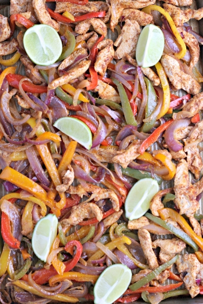 Sheet Pan Chicken Fajitas - My Home and Travels