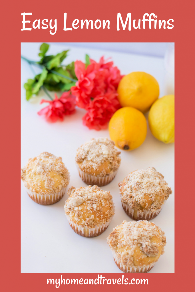 easy lemon muffins my home and travels pin image