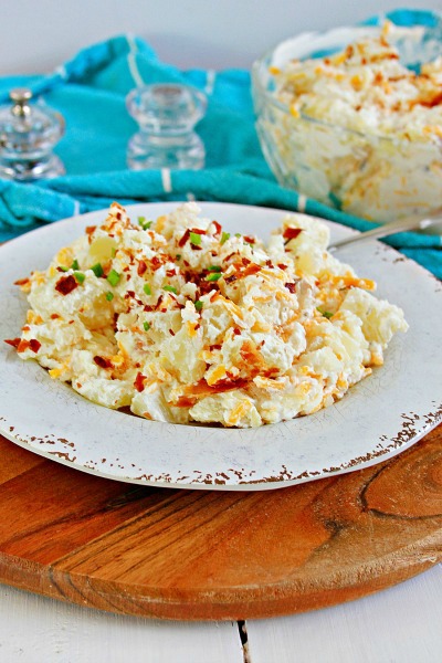 loaded potato salad recipe featured