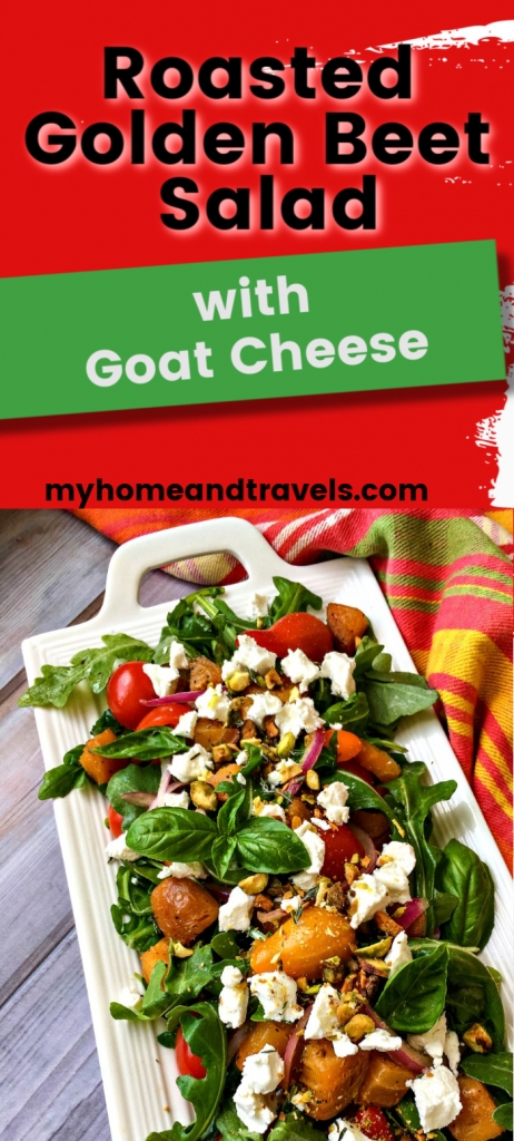 roasted golden beet salad with goat cheese pinterest