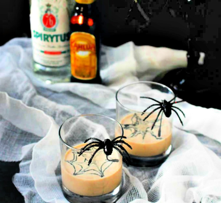 spider webs on the drink  creepy and boozy drinks for halloween my home and travels