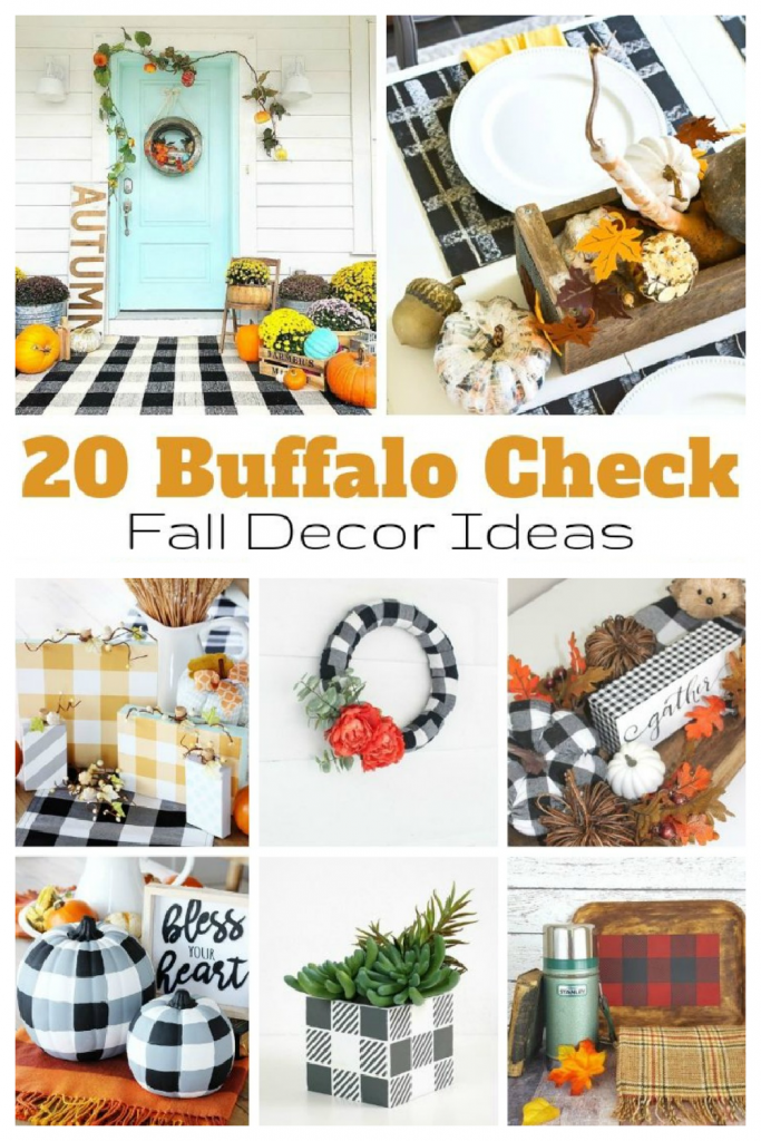 20 Buffalo Check Fall Decor Ideas my home and travels pinterest image