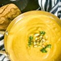 Slow Cooker Butternut Squash Soup bowl featured image