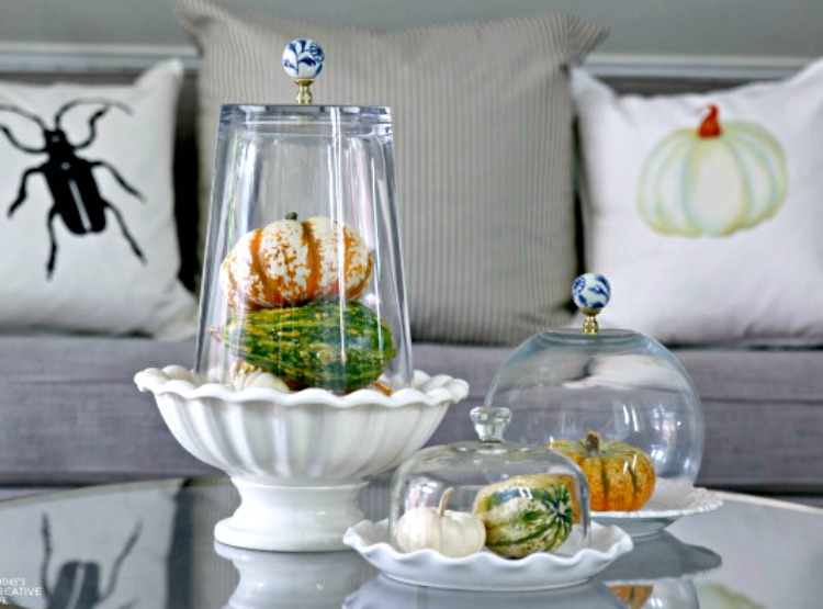 fall table decor my home and travels coffee table cloche