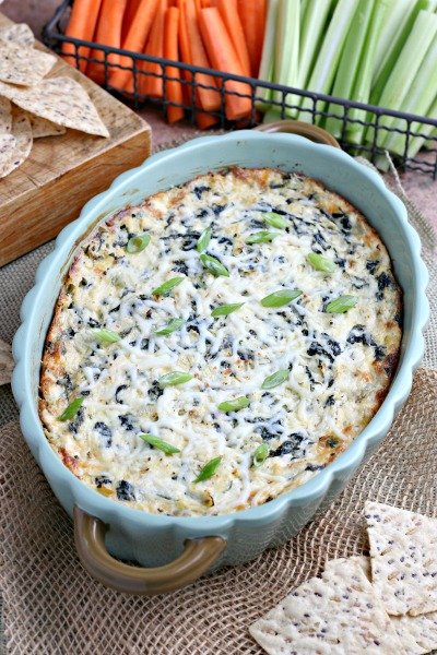 Warm Spinach and Artichoke Dip (using frozen spinach)