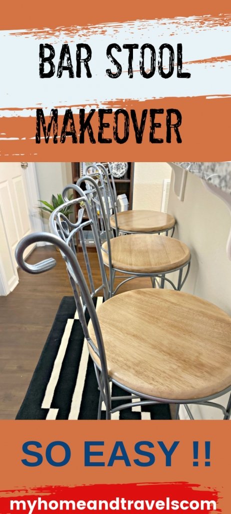 A Simple Bar Stool Makeover Was So Easy - My Home and Travels