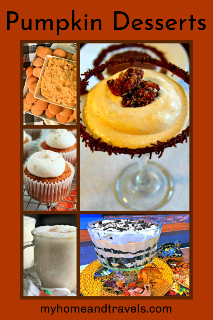 pumpkin desserts my home and travels pinterest image