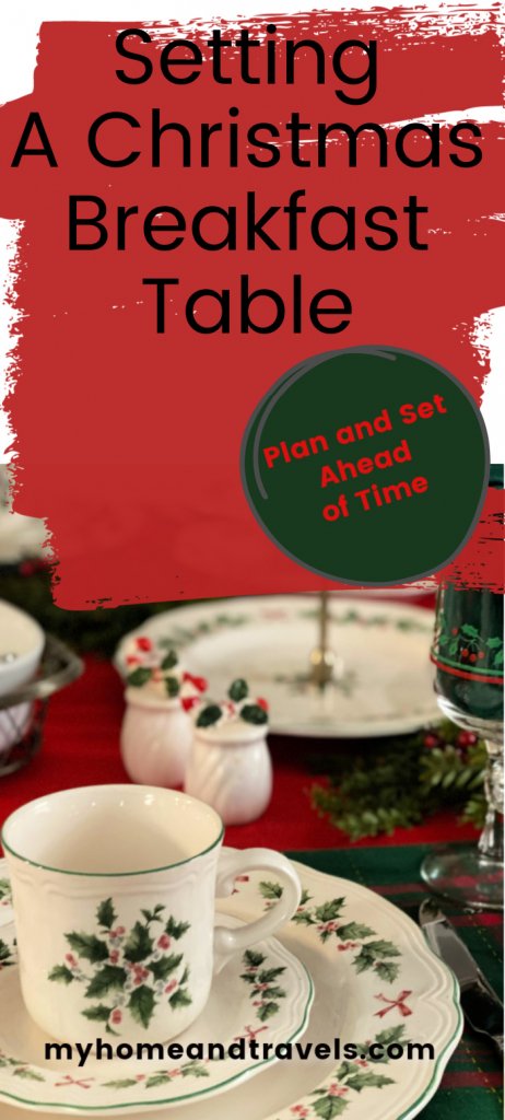 My Christmas Breakfast Menu and Table Setting