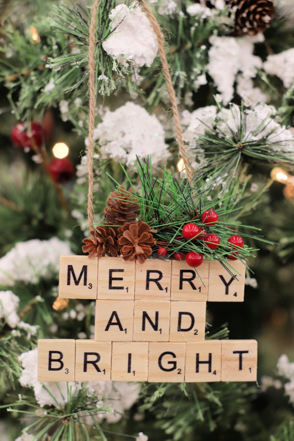 Scrabble Tile Ornaments Fun And Easy Holiday Craft My Home and Travels