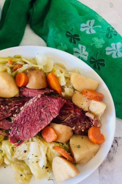 Corned Beef Brisket & Cabbage Made In The Slow Cooker