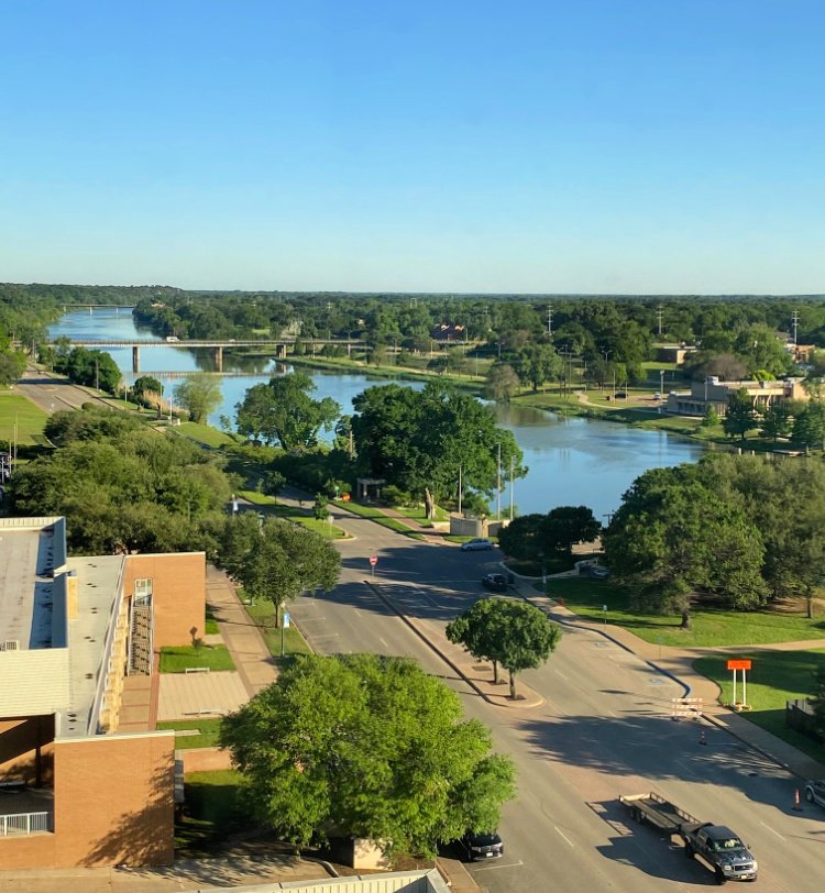 hilton hotel waco my home and travels view from room river daytime