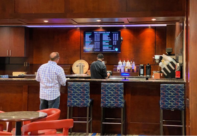 hilton hotel waco my home and travels breakfast is served lobby bar